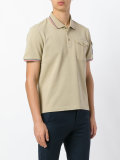 contrast polo shirt
