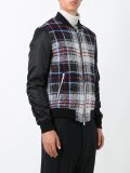 checked bomber jacket