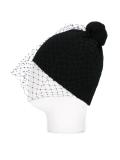 pompom veil beanie