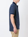 striped logo polo shirt