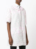 shortsleeved floral motif coat