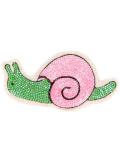 beaded snail velcro patch