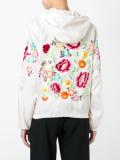 floral embroidered hooded jacket