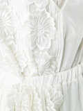asymmetric appliqué flower dress 