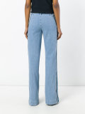 side stripe flared jeans