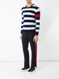 striped crew neck jumper