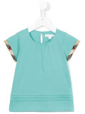 house check detail T-shirt 