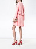 draped long sleeve dress