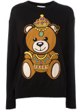 crowned bear intarsia jumper