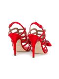 bow-embellished cage sandals