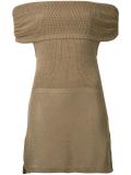 lace-chain cold shoulder top
