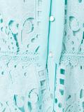 berry lace neck tie dress