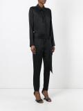 collared long sleeve jumpsuit