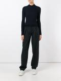 high neck ribbed jumper