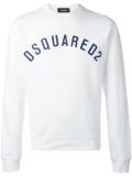 vintage effect logo sweatshirt