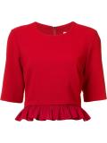 ruffled hem blouse