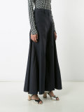 flared godet trousers