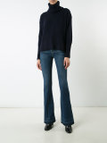stonewashed flared jeans 