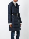 quilted belted coat