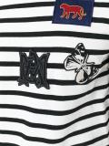 badge appliqué striped top