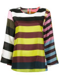 multiple stripes blouse