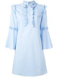 ruffled detail flared dress
