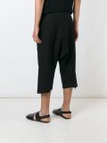 drop-crotch cropped trousers