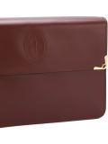 embossed logo clutch 