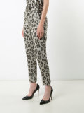 leopard print cropped trousers 