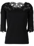 lace inserts T-shirt 