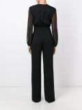 sheer sleeve jumpsuit