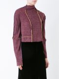 paneled longsleeved crop top