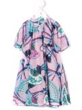 fan print dress