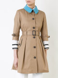 buttoned belted trench