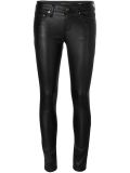leather-look skinny trousers