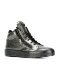 glitter effect hi-top sneakers 