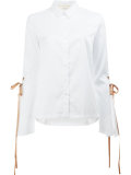 lace-up sleeve shirt