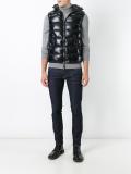 hooded zipped gilet