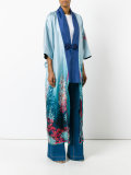 floral-print kimono-style robe