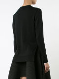 heart embroidered knitted top