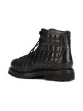 quilted lace up ankle boots