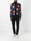 peach print bomber jacket