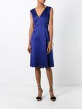 V-neck flared dress