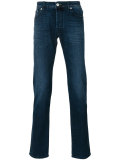 stonewashed slim-fit jeans