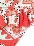 off shoulder printed bikini set