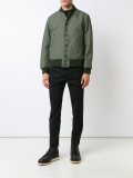 buttoned bomber jacket 