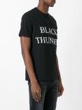 black thunder print T-shirt
