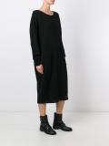 exposed seam knit dress