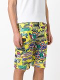 printed knee length shorts