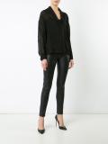 buttoned sheer blouse